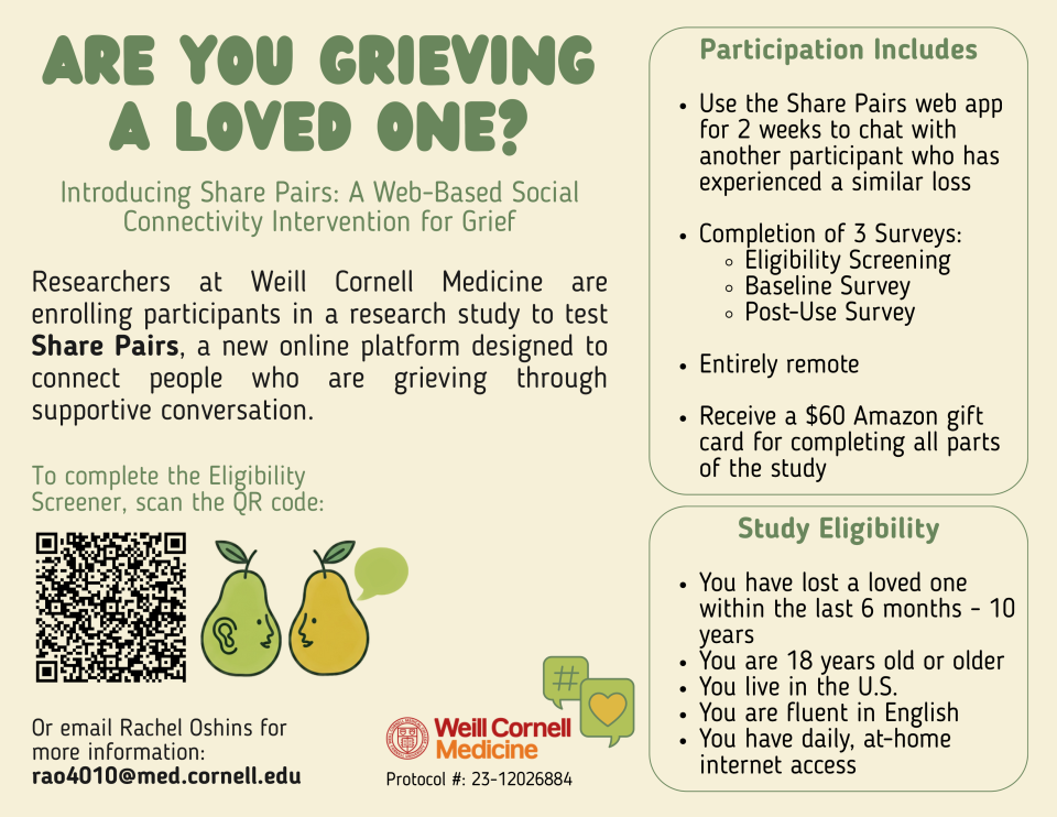 Share pairs study flyer